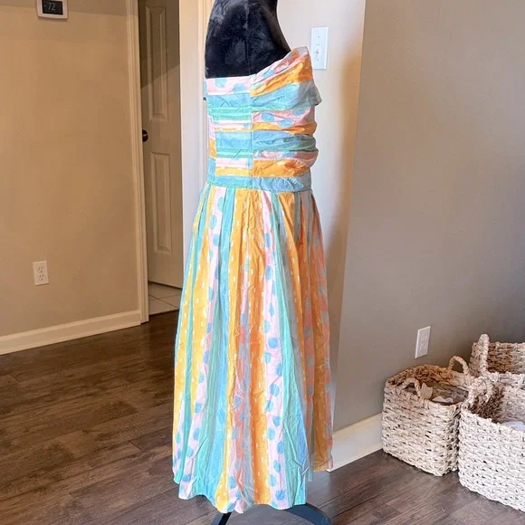 Strut & Bolt Tabitha Strapless multicolor Dress large - Picture 2 of 8
